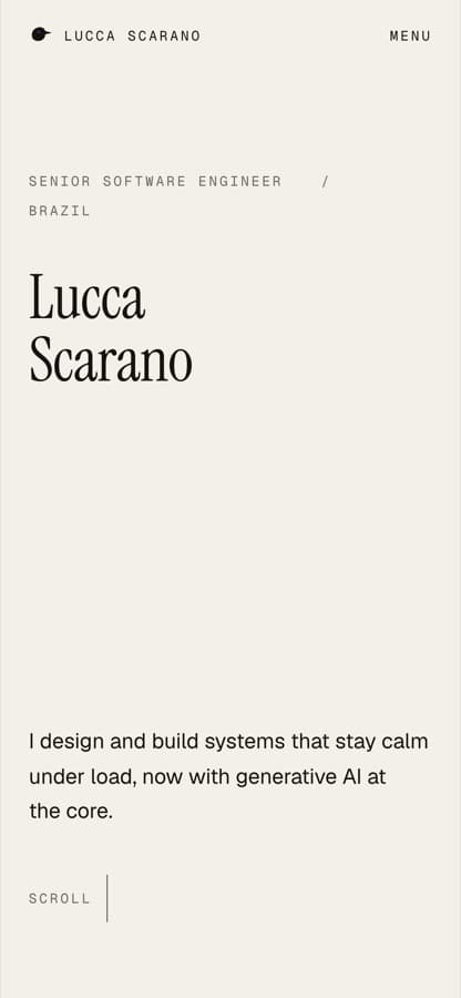 scarano.ravenstudio.dev on mobile.